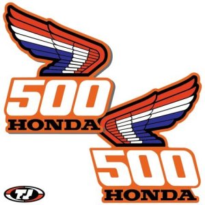 1987 Honda CR 500 Radiator Shroud Decals Die Cut 