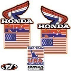 1986 Honda CR 125 250 500 MXDN Radiator Shroud Decals Die Cut 