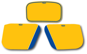 1984 Husqvarna WR 125 175 400 430 Side Panel & Headlight Decal Backgrounds Yellow