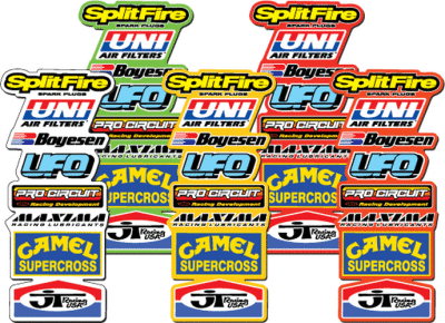 Universal Vintage MX Rear Fender Decal Trim Kit #6 White